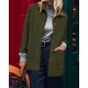 imageBTFBM Faux Suede Jacket Women Fall Fashion 2025 Leather Jackets Long Sleeve Button Down Winter Coats Shackets OuterwearArmy Green