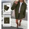 imageBTFBM Faux Suede Jacket Women Fall Fashion 2025 Leather Jackets Long Sleeve Button Down Winter Coats Shackets OuterwearArmy Green