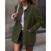 imageBTFBM Faux Suede Jacket Women Fall Fashion 2025 Leather Jackets Long Sleeve Button Down Winter Coats Shackets OuterwearArmy Green