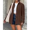 imageBTFBM Faux Suede Jacket Women Fall Fashion 2025 Leather Jackets Long Sleeve Button Down Winter Coats Shackets OuterwearCoffee