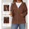 imageBTFBM Hoodies for Women Zip Up jacket Drawstring Fall Fashion 2025 Trendy Long Sleeve Sweatshirt Winter Clothing OutfitsBrown