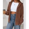 imageBTFBM Hoodies for Women Zip Up jacket Drawstring Fall Fashion 2025 Trendy Long Sleeve Sweatshirt Winter Clothing OutfitsBrown