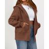 imageBTFBM Hoodies for Women Zip Up jacket Drawstring Fall Fashion 2025 Trendy Long Sleeve Sweatshirt Winter Clothing OutfitsBrown