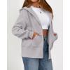 imageBTFBM Hoodies for Women Zip Up jacket Drawstring Fall Fashion 2025 Trendy Long Sleeve Sweatshirt Winter Clothing OutfitsGrey