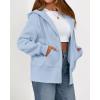 imageBTFBM Hoodies for Women Zip Up jacket Drawstring Fall Fashion 2025 Trendy Long Sleeve Sweatshirt Winter Clothing OutfitsLight Blue