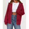 imageBTFBM Hoodies for Women Zip Up jacket Drawstring Fall Fashion 2025 Trendy Long Sleeve Sweatshirt Winter Clothing OutfitsRed