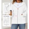 imageBTFBM Hoodies for Women Zip Up jacket Drawstring Fall Fashion 2025 Trendy Long Sleeve Sweatshirt Winter Clothing OutfitsWhite