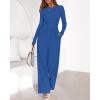imageBTFBM Jumpsuits For Women One Piece Outfits Long Sleeve Stretchy Knit Wide Leg Pants Womens Jumpsuit Fall Clothes 2025Blue