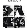 imageBTFBM Leopard Cardigan for Women Long Sleeve Open Front Cardigans Sweaters Pockets Loose Knit 2025 Fall Winter OutwearBlack