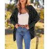imageBTFBM Leopard Cardigan for Women Long Sleeve Open Front Cardigans Sweaters Pockets Loose Knit 2025 Fall Winter OutwearDark Grey
