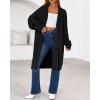imageBTFBM Long Cardigans for Women Trendy Fall 2025 Open Front Long Sleeve Oversized Sweaters Casual Knit Winter CoatsBlack