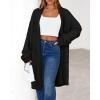 imageBTFBM Long Cardigans for Women Trendy Fall 2025 Open Front Long Sleeve Oversized Sweaters Casual Knit Winter CoatsBlack
