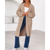 imageBTFBM Long Cardigans for Women Trendy Fall 2025 Open Front Long Sleeve Oversized Sweaters Casual Knit Winter CoatsCamel