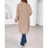 imageBTFBM Long Cardigans for Women Trendy Fall 2025 Open Front Long Sleeve Oversized Sweaters Casual Knit Winter CoatsCamel