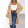 imageBTFBM Long Cardigans for Women Trendy Fall 2025 Open Front Long Sleeve Oversized Sweaters Casual Knit Winter CoatsKhaki