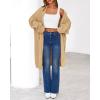 imageBTFBM Long Cardigans for Women Trendy Fall 2025 Open Front Long Sleeve Oversized Sweaters Casual Knit Winter CoatsKhaki