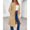 imageBTFBM Long Cardigans for Women Trendy Fall 2025 Open Front Long Sleeve Oversized Sweaters Casual Knit Winter CoatsKhaki