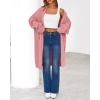 imageBTFBM Long Cardigans for Women Trendy Fall 2025 Open Front Long Sleeve Oversized Sweaters Casual Knit Winter CoatsPink