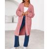 imageBTFBM Long Cardigans for Women Trendy Fall 2025 Open Front Long Sleeve Oversized Sweaters Casual Knit Winter CoatsPink