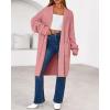 imageBTFBM Long Cardigans for Women Trendy Fall 2025 Open Front Long Sleeve Oversized Sweaters Casual Knit Winter CoatsPink