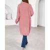 imageBTFBM Long Cardigans for Women Trendy Fall 2025 Open Front Long Sleeve Oversized Sweaters Casual Knit Winter CoatsPink