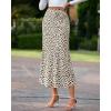 imageBTFBM Satin Skirts for Women 2025 Fall High Waisted ALine Leopard Print Cocktail Wedding Long Silk Summer Midi SkirtApricot Black