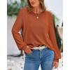 imageBTFBM Sweaters for Women 2025 Early Fall Fashion Crewneck Long Sleeve Ribbed Knit Oversized Pullover Casual Loose TopsCaramel