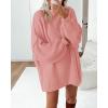 imageBTFBM Sweaters for Women Fall 2025 Long Sleeve Mock Neck Cable Knit Oversized Sweater Pullover Tops Thick Winter ClothesPink