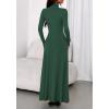 imageBTFBM Womens Dresses Long Sleeve Turtle Neck Stretchy Knit Long Maxi Semi Formal Party Fall Wedding Guest Dress 2025Dark Green