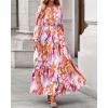 imageBTFBM Womens Fall Dresses 2025 Casual Long Sleeve Boho Floral V Neck Button Down Pockets Flowy Vacation Wedding DressFloral Multicolored