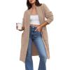 imageBTFBM Long Cardigans for Women Trendy Fall 2025 Open Front Long Sleeve Oversized Sweaters Casual Knit Winter CoatsCamel