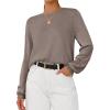 imageBTFBM Sweaters for Women 2025 Early Fall Fashion Crewneck Long Sleeve Ribbed Knit Oversized Pullover Casual Loose TopsApricot Khaki