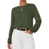 imageBTFBM Sweaters for Women 2025 Early Fall Fashion Crewneck Long Sleeve Ribbed Knit Oversized Pullover Casual Loose TopsArmy Green