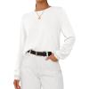 imageBTFBM Sweaters for Women 2025 Early Fall Fashion Crewneck Long Sleeve Ribbed Knit Oversized Pullover Casual Loose TopsWhite