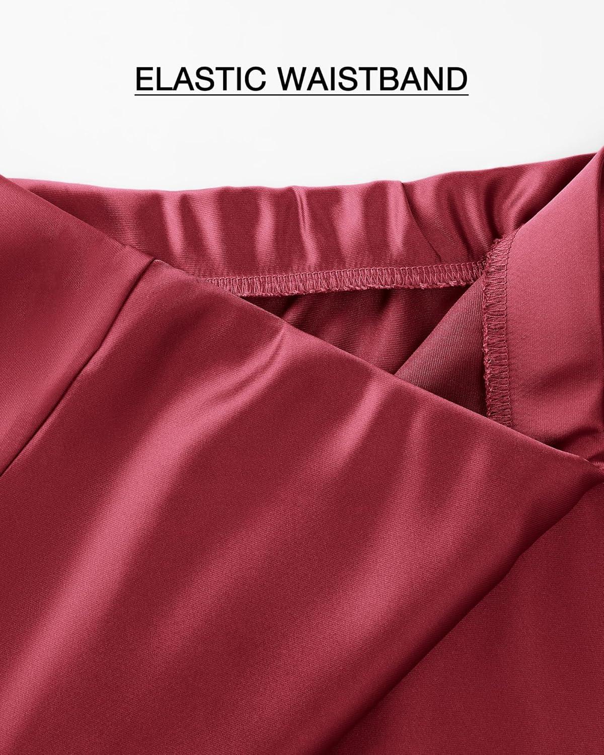 imageBTFBM 2025 Womens Summer Fall Long Satin Skirt Silk Elegant High Waist Cocktail Party Wedding Flowy ALine Midi SkirtsBean Paste Pink