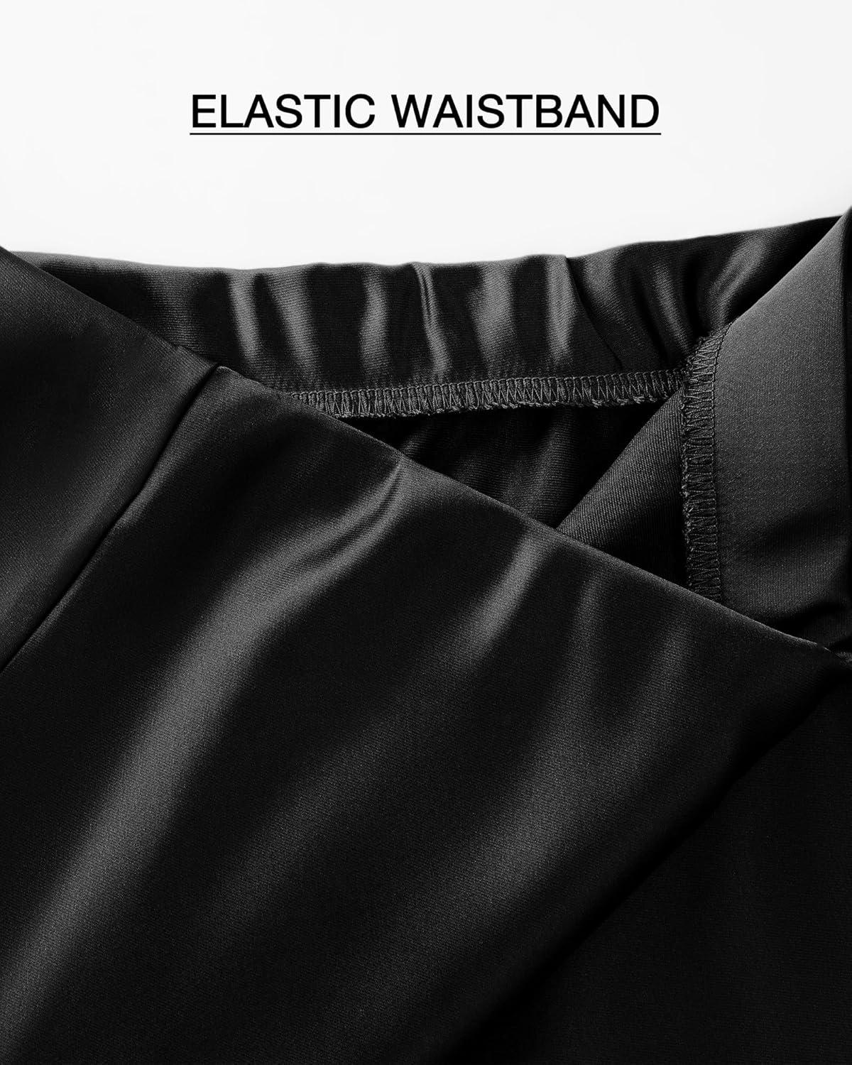 imageBTFBM 2025 Womens Summer Fall Long Satin Skirt Silk Elegant High Waist Cocktail Party Wedding Flowy ALine Midi SkirtsBlack