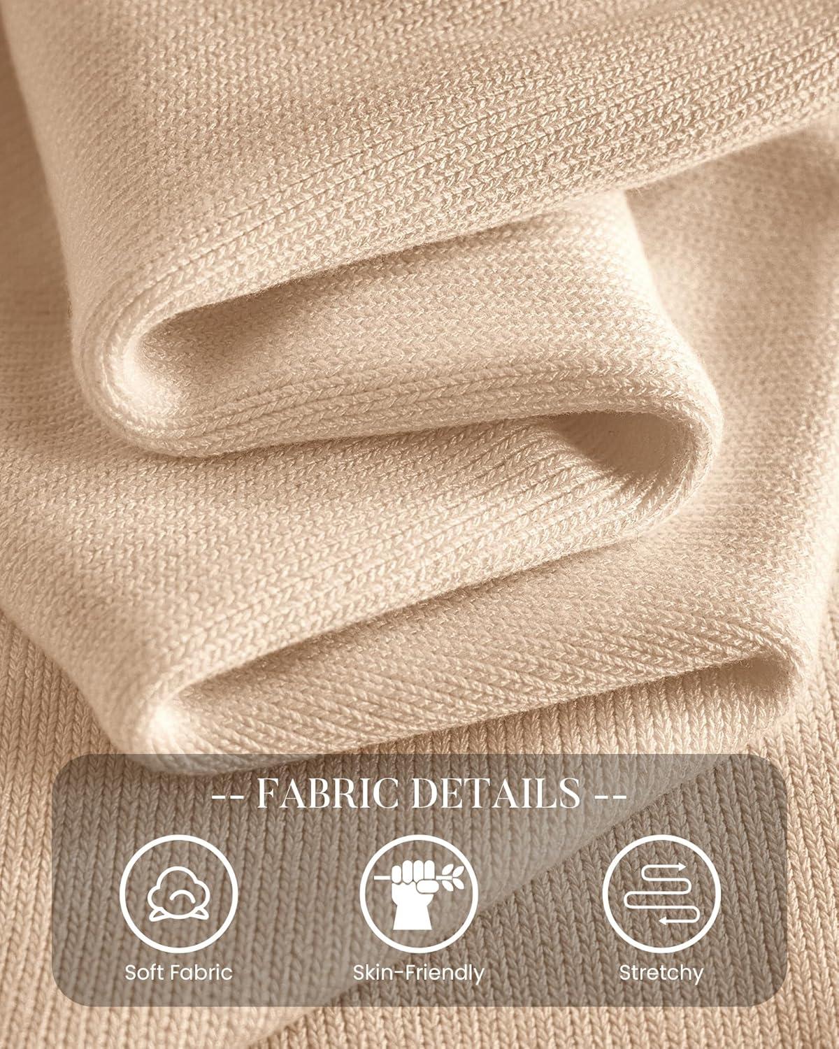 imageBTFBM Sweaters for Women 2025 Early Fall Fashion Crewneck Long Sleeve Ribbed Knit Oversized Pullover Casual Loose TopsApricot