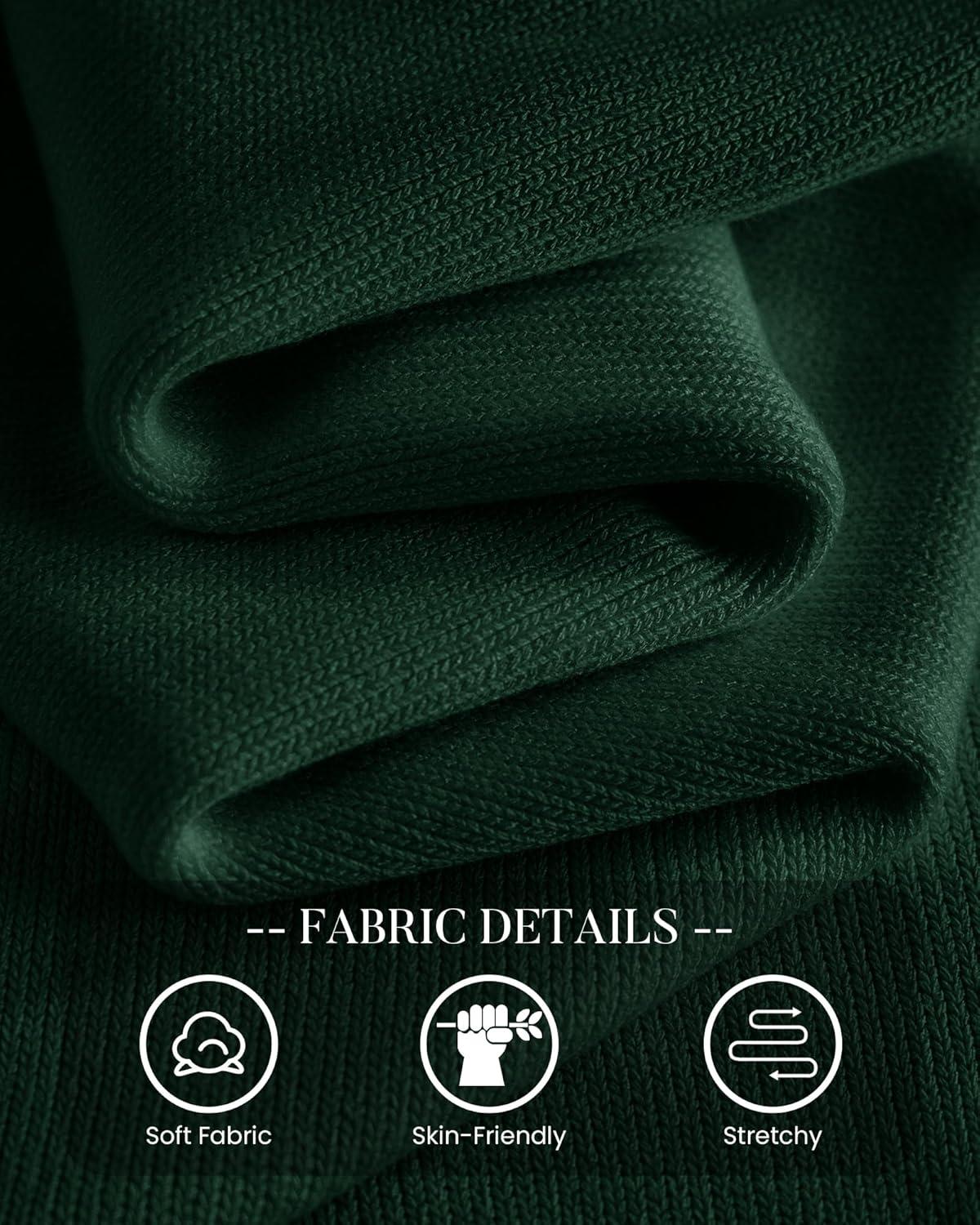 imageBTFBM Sweaters for Women 2025 Early Fall Fashion Crewneck Long Sleeve Ribbed Knit Oversized Pullover Casual Loose TopsDark Green