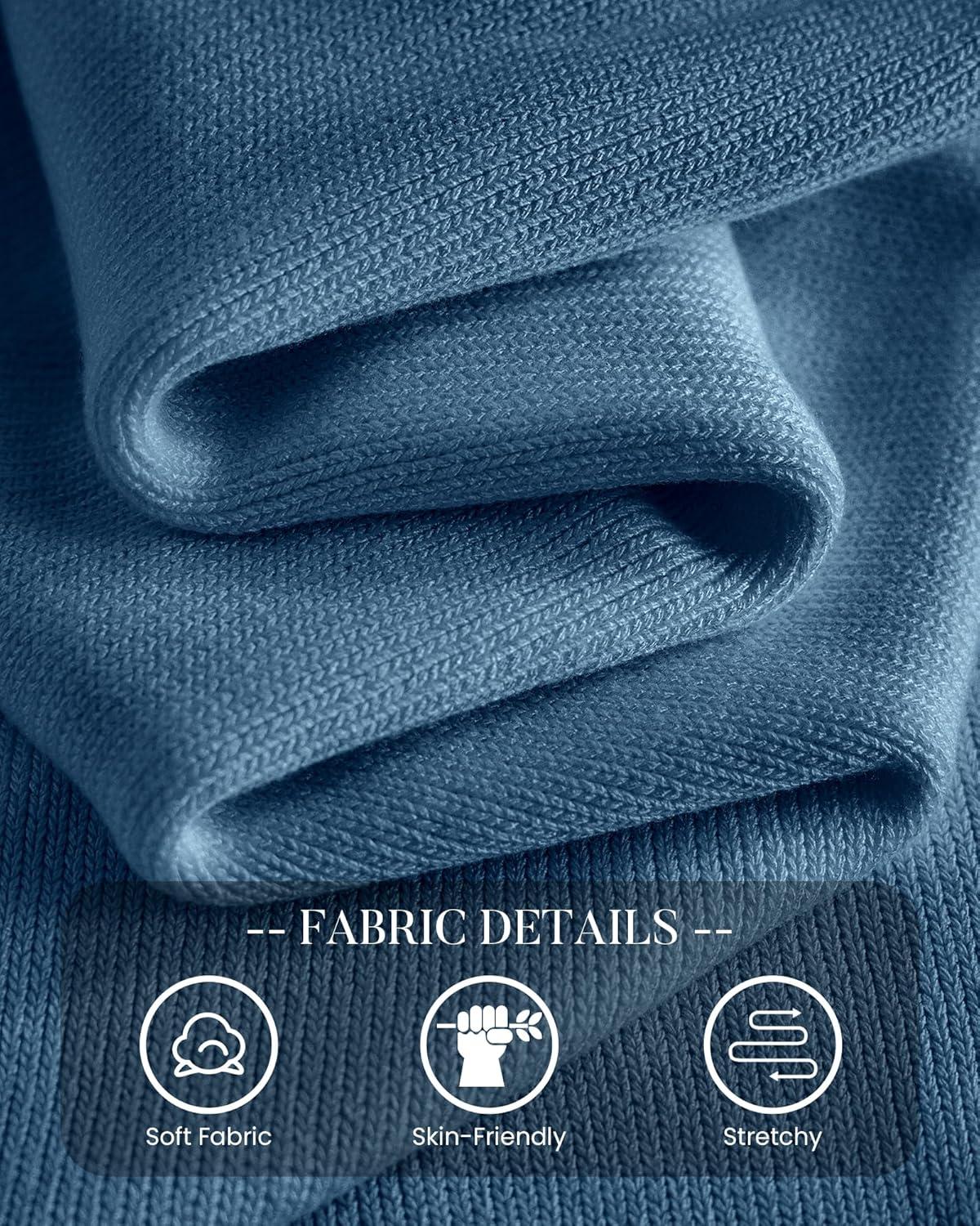 imageBTFBM Sweaters for Women 2025 Early Fall Fashion Crewneck Long Sleeve Ribbed Knit Oversized Pullover Casual Loose TopsGrey Blue