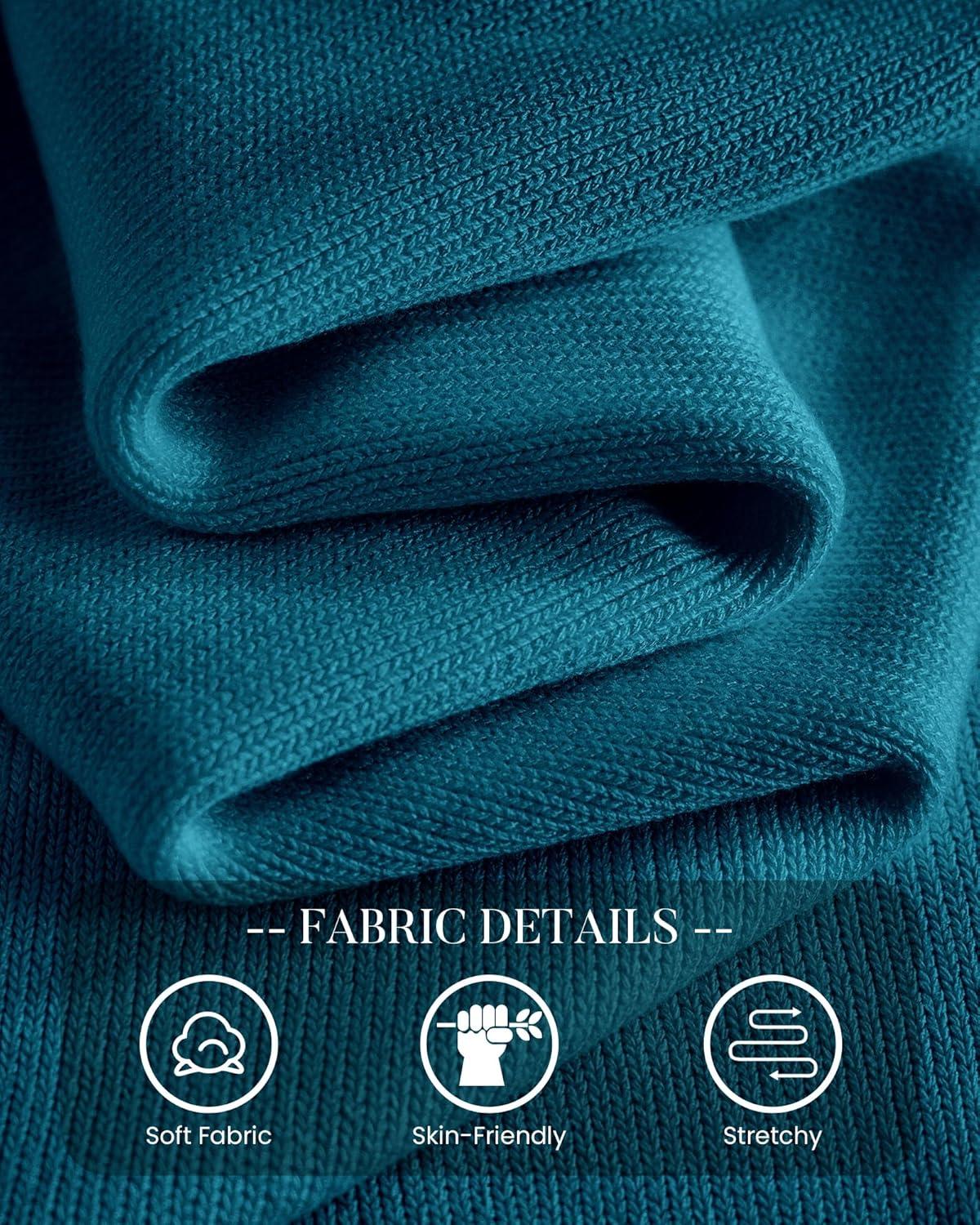 imageBTFBM Sweaters for Women 2025 Early Fall Fashion Crewneck Long Sleeve Ribbed Knit Oversized Pullover Casual Loose TopsLake Blue