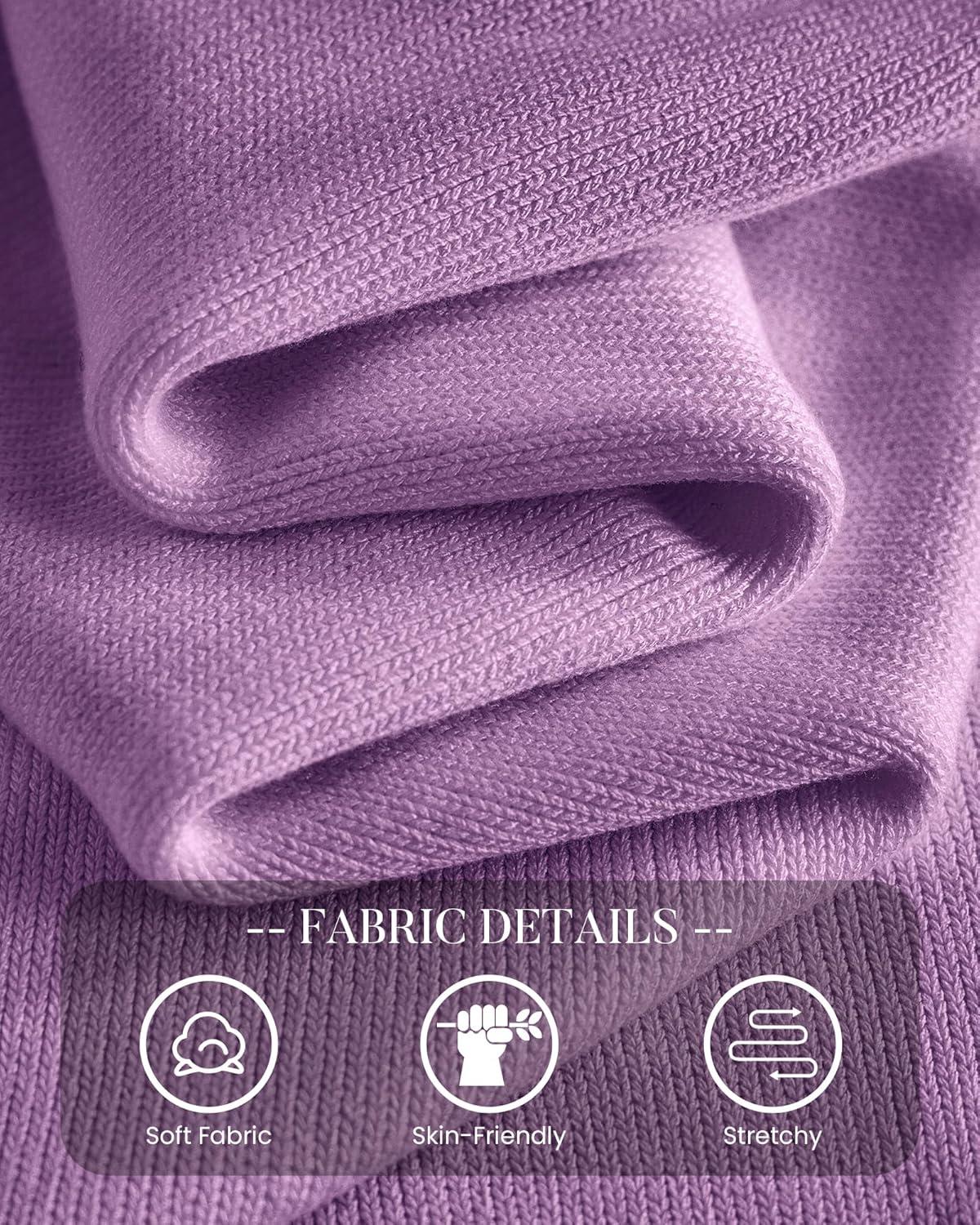 imageBTFBM Sweaters for Women 2025 Early Fall Fashion Crewneck Long Sleeve Ribbed Knit Oversized Pullover Casual Loose TopsPurple