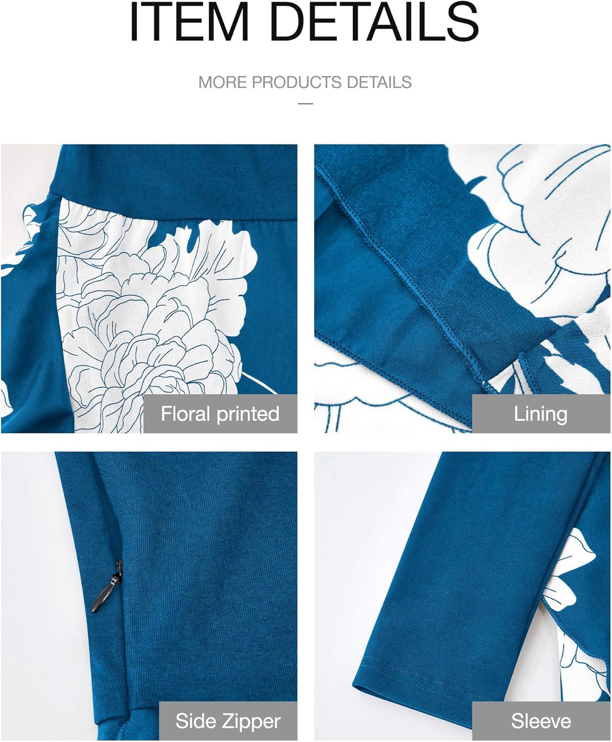 imageBTFBM Womens Floral Maxi Dress Fall 2025 Casual Crewneck Long Sleeve Ruffle Flowy Cocktail Wedding Guest DressesWhite Floral Lake Blue