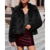 imageBTFBM Faux Fur Jacket Women Fluffy Winter Coats Zip Up Fuzzy Jackets Long Sleeve Furry Coat Shaggy 2025 Fall ClothesBlack