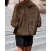 imageBTFBM Faux Fur Jacket Women Fluffy Winter Coats Zip Up Fuzzy Jackets Long Sleeve Furry Coat Shaggy 2025 Fall ClothesBrown