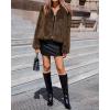 imageBTFBM Faux Fur Jacket Women Fluffy Winter Coats Zip Up Fuzzy Jackets Long Sleeve Furry Coat Shaggy 2025 Fall ClothesBrown