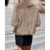 imageBTFBM Faux Fur Jacket Women Fluffy Winter Coats Zip Up Fuzzy Jackets Long Sleeve Furry Coat Shaggy 2025 Fall ClothesKhaki