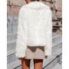imageBTFBM Faux Fur Jacket Women Fluffy Winter Coats Zip Up Fuzzy Jackets Long Sleeve Furry Coat Shaggy 2025 Fall ClothesWhite