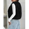 imageBTFBM Faux Fur Vest Women Fall Fashion 2025 Sleeveless Fuzzy Jacket Fluffy Coats Winter Clothing Furry Outerwear VestsBlack