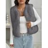 imageBTFBM Faux Fur Vest Women Fall Fashion 2025 Sleeveless Fuzzy Jacket Fluffy Coats Winter Clothing Furry Outerwear VestsGrey