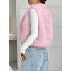 imageBTFBM Faux Fur Vest Women Fall Fashion 2025 Sleeveless Fuzzy Jacket Fluffy Coats Winter Clothing Furry Outerwear VestsPink